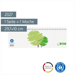 Querterminbuch 2027 „UWS“ | 29,7×10 cm, Karton