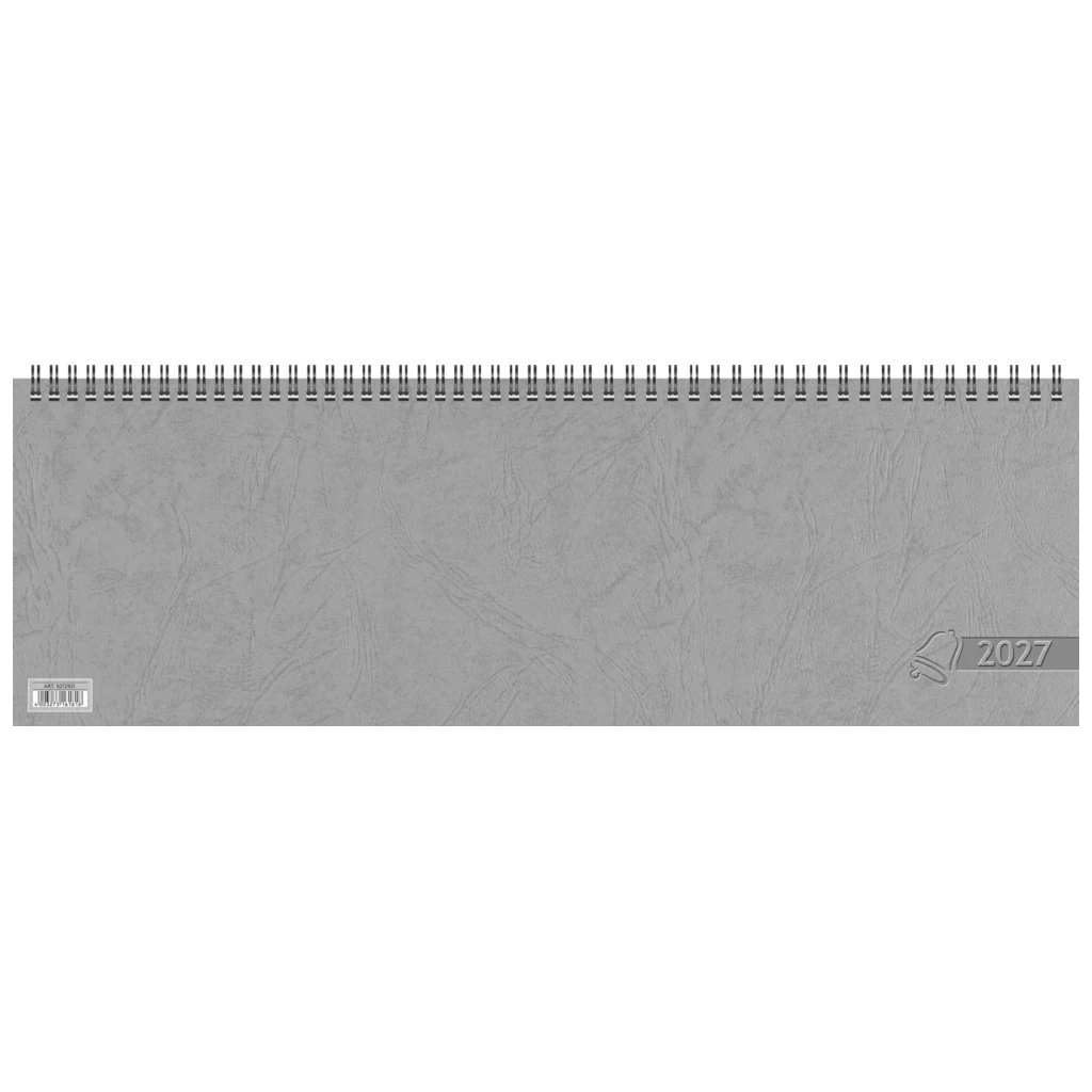 Querterminbuch 2027 | 42×13,7 cm, Karton, grau