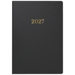 Taschenkalender Design Line Mod. partner/Industrie I 2027 „Black“ | A7, Textil