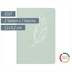 Taschenkalender Design Line Mod. partner/Industrie I 2027 „Feather“ | A7, Textil