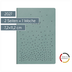 Taschenkalender Design Line Mod. partner/Industrie I 2027 „Dots“ | A7, Kunstleder