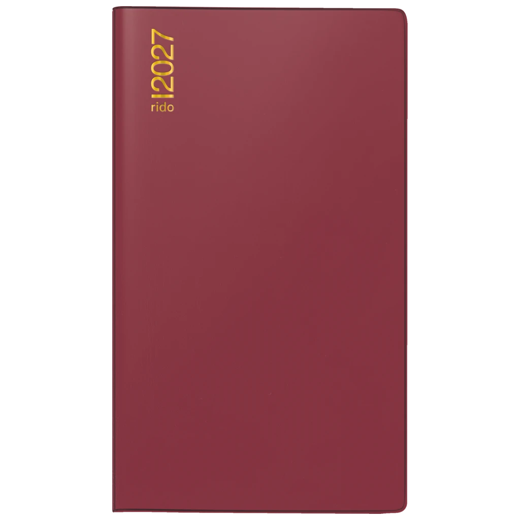 Taschenkalender Mod. TM 15 2027 | A6, Kunststoff, bordeaux