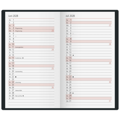 Taschenkalender Mod. TM 15 2027 | A6, Kunststoff, schwarz