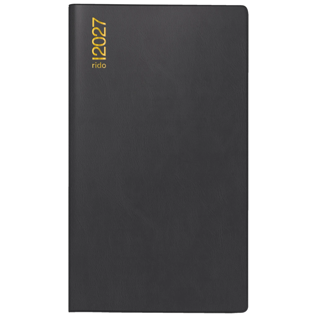 Taschenkalender Mod. TM 15 2027 | A6, Kunststoff, schwarz
