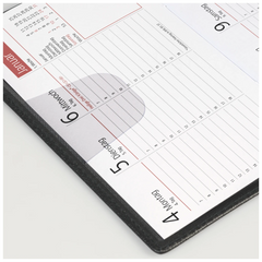 Taschenkalender Mod. TM 17/contacter 2027 | A6 quer, Kunststoff, bordeaux