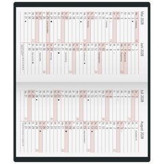Taschenkalender Mod. TM 17/contacter 2027 | A6 quer, Kunststoff, schwarz