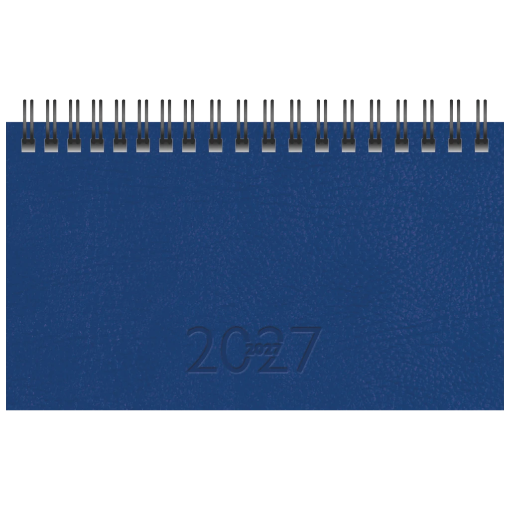 Taschenkalender Mod. TM 17/contacter 2027 | A6 quer, Kunstleder, blau