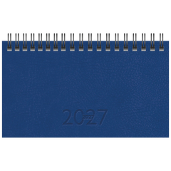 Taschenkalender Mod. TM 17/contacter 2027 | A6 quer, Kunstleder, blau