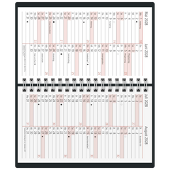 Taschenkalender Mod. TM 17/contacter 2027 | A6 quer, Kunstleder, grau