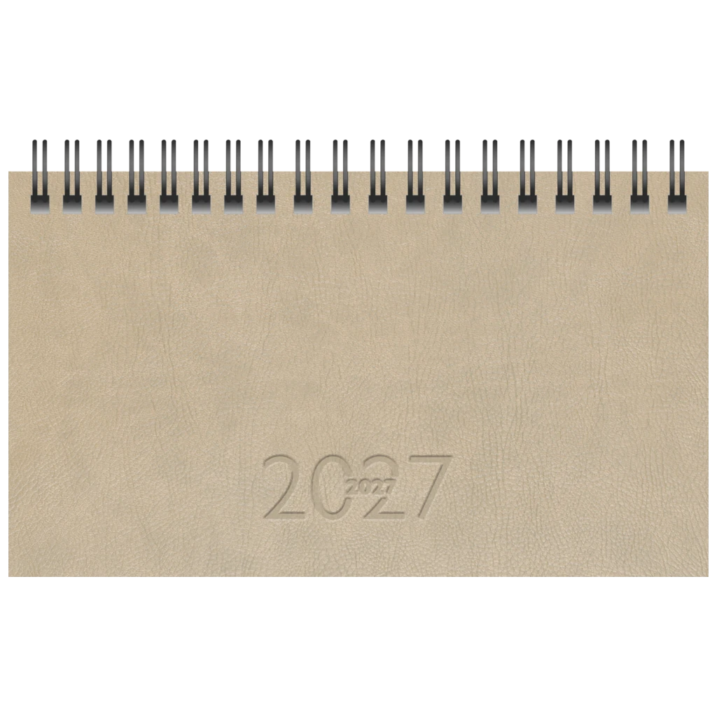 Taschenkalender Mod. TM 17/contacter 2027 | A6 quer, Kunstleder, grau