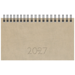 Taschenkalender Mod. TM 17/contacter 2027 | A6 quer, Kunstleder, grau