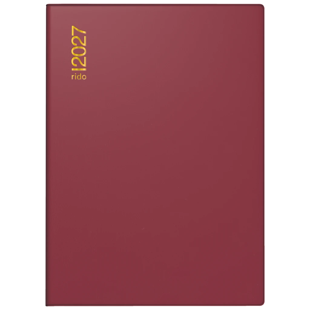 Taschenkalender Mod. perfect/Technik I 2027 | A6, Kunststoff, bordeaux