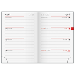 Taschenkalender Mod. perfect/Technik I 2027 | A6, Kunststoff, schwarz