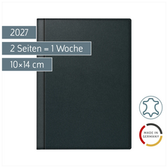 Taschenkalender Mod. perfect/Technik I 2027 | A6, Leder, schwarz