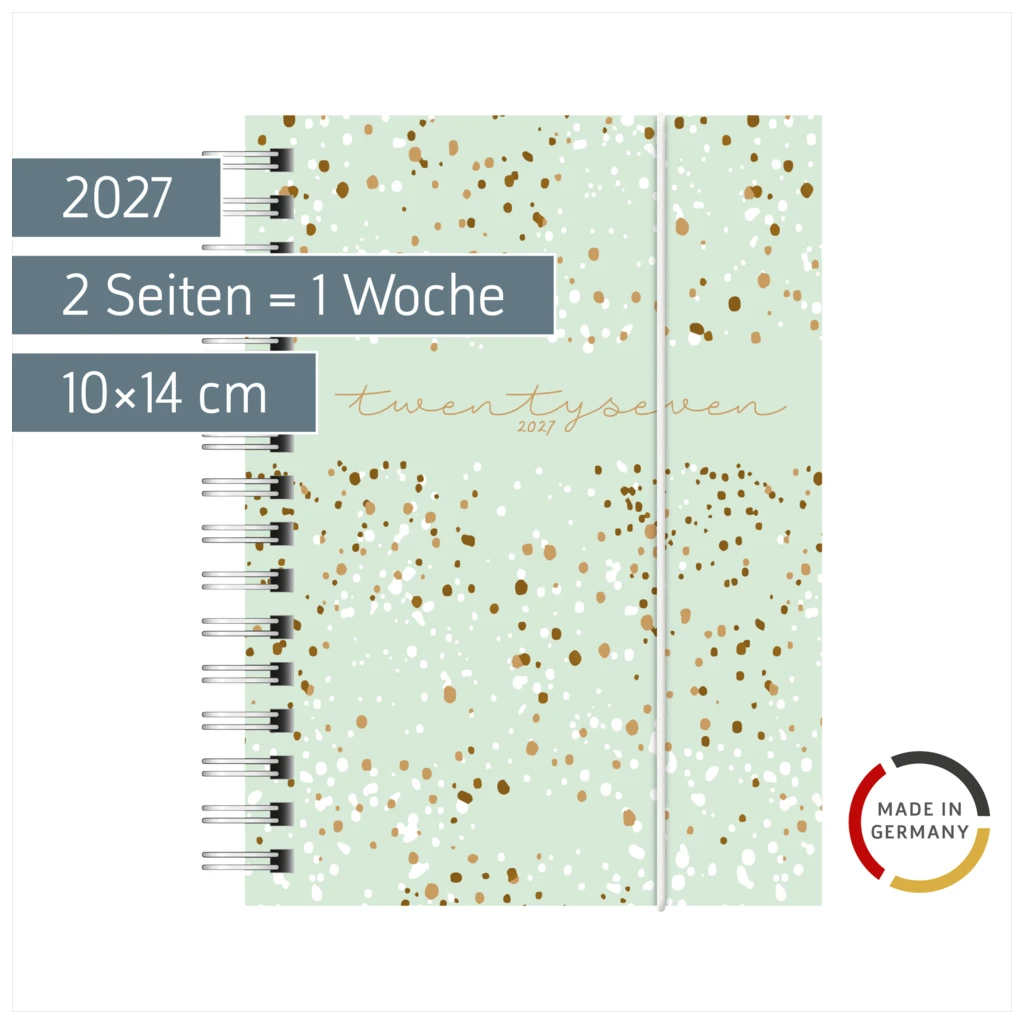 Taschenkalender Mod. perfect/Technik I 2027 „Confetti“ | A6, Kunststoff