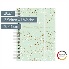 Taschenkalender Mod. perfect/Technik I 2027 „Confetti“ | A6, Kunststoff