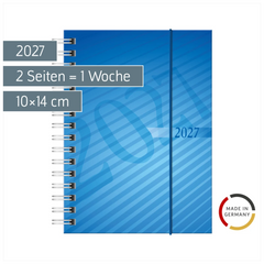 Taschenkalender Mod. perfect/Technik I 2027 | A6, Kunststoff, blau