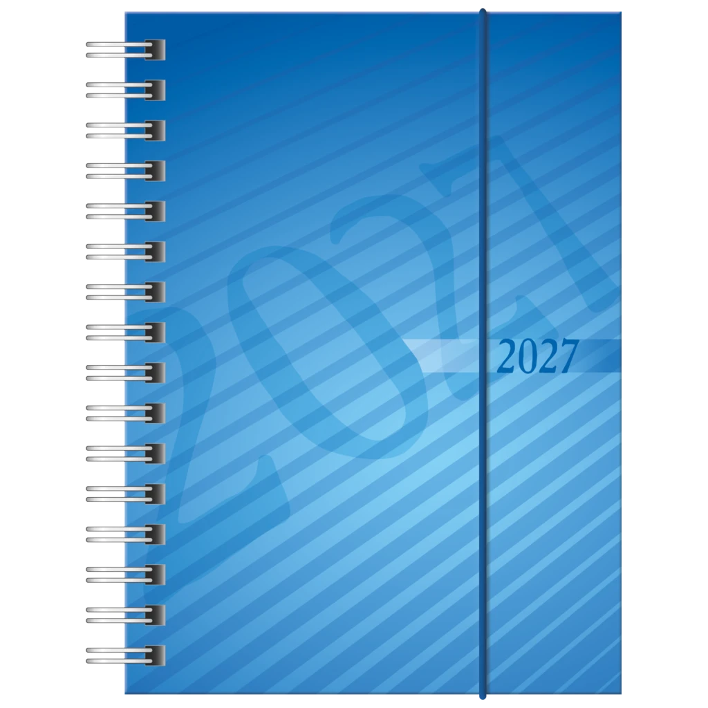 Taschenkalender Mod. perfect/Technik I 2027 | A6, Kunststoff, blau