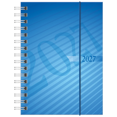 Taschenkalender Mod. perfect/Technik I 2027 | A6, Kunststoff, blau