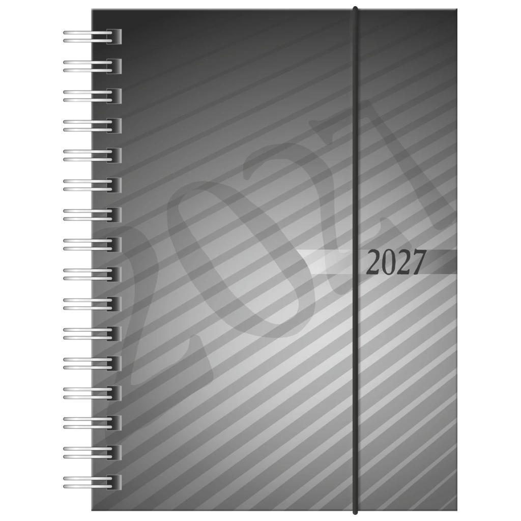 Taschenkalender Mod. perfect/Technik I 2027 | A6, Kunststoff, anthrazit
