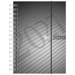 Taschenkalender Mod. perfect/Technik I 2027 | A6, Kunststoff, anthrazit