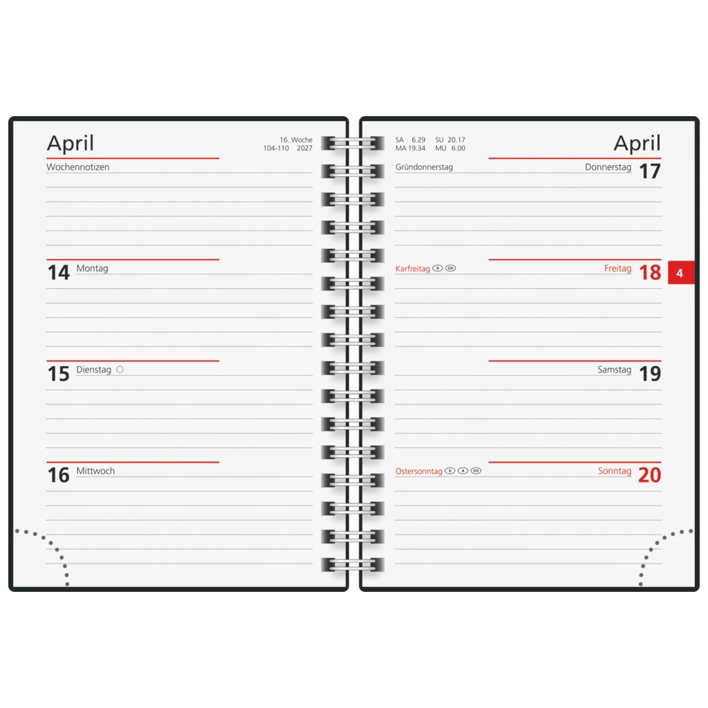 Taschenkalender Mod. perfect/Technik I 2027 | A6, Karton, gold