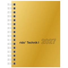 Taschenkalender Mod. perfect/Technik I 2027 | A6, Karton, gold
