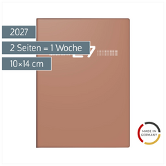 Taschenkalender Mod. perfect/Technik I 2027 | A6, Kunststoff, caramel
