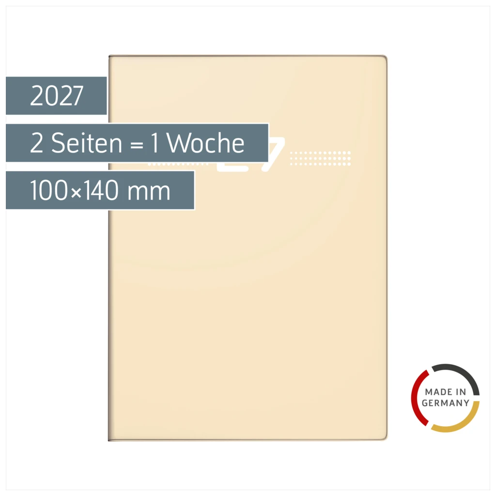 Taschenkalender Mod. perfect/Technik I 2027 | A6, Kunststoff, sand