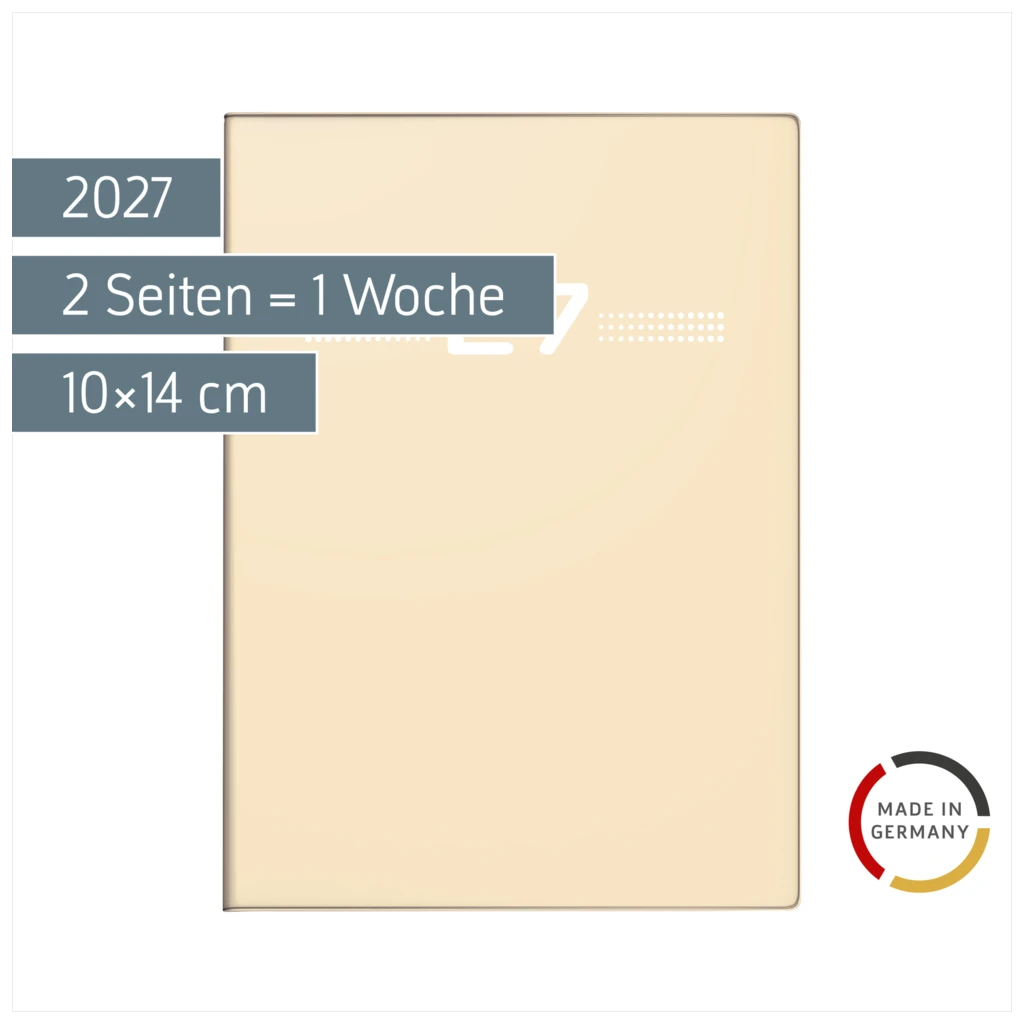 Taschenkalender Mod. perfect/Technik I 2027 | A6, Kunststoff, sand
