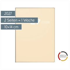 Taschenkalender Mod. perfect/Technik I 2027 | A6, Kunststoff, sand