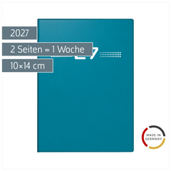 Taschenkalender Mod. perfect/Technik I 2027 | A6, Kunststoff, petrol