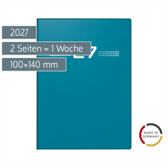Taschenkalender Mod. perfect/Technik I 2027 | A6, Kunststoff, petrol