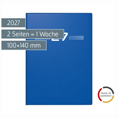 Taschenkalender Mod. perfect/Technik I 2027 | A6, Kunststoff, blau