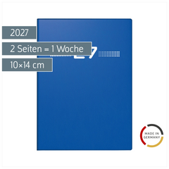 Taschenkalender Mod. perfect/Technik I 2027 | A6, Kunststoff, blau
