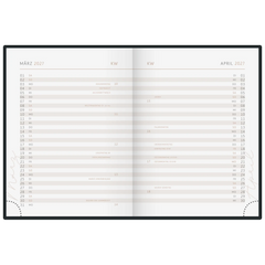 Taschenkalender Premium Young Line Mini 2027 „Starry Night“ | A6, Kunstleder