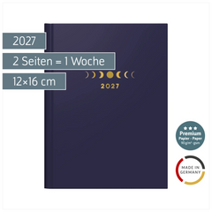 Taschenkalender Premium Young Line Mini 2027 „Moon“ | A6, Papier