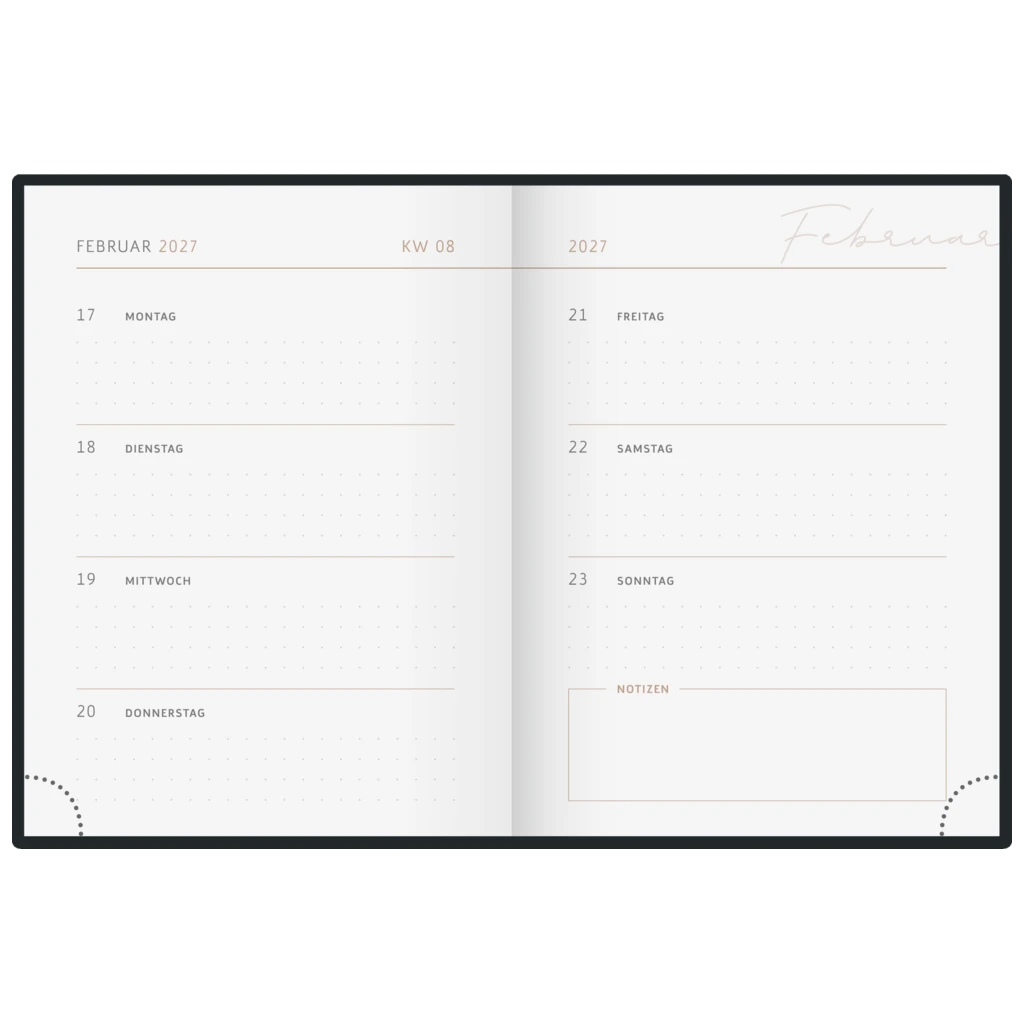 Taschenkalender Premium Young Line Mini 2027 „Waves“ | A6, Papier