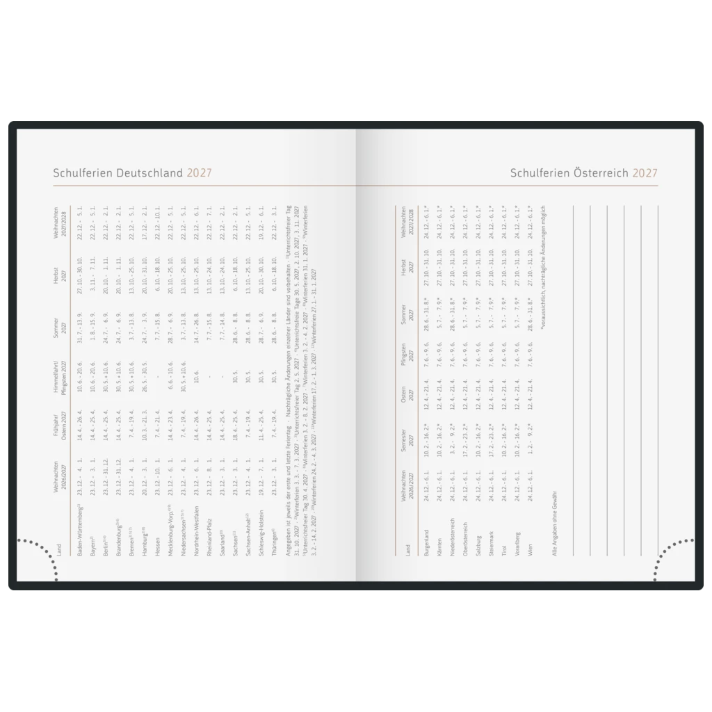 Taschenkalender Premium Young Line Mini 2027 „Waves“ | A6, Papier