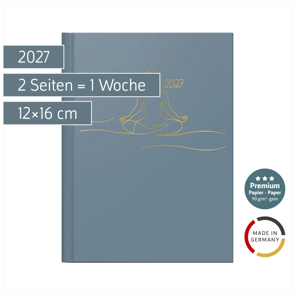 Taschenkalender Premium Young Line Mini 2027 „Yoga“ | A6, Papier