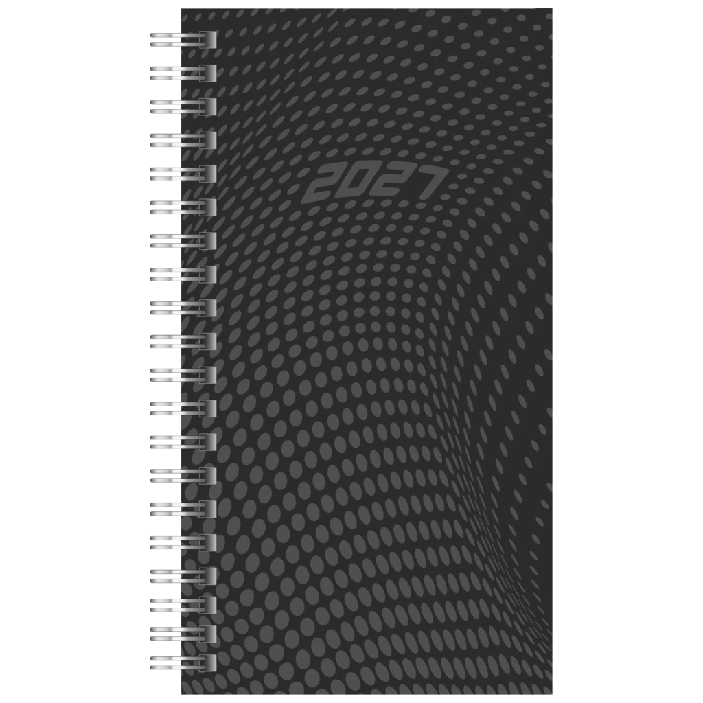 Taschenkalender Mod. Timing 2 2027 | A6, Kunststoff, schwarz