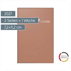 Taschenkalender Mod. partner/Industrie I 2027 | A7, Kunststoff, caramel
