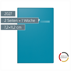 Taschenkalender Mod. partner/Industrie I 2027 | A7, Kunststoff, petrol