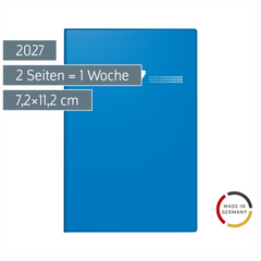Taschenkalender Mod. partner/Industrie I 2027 | A7, Kunststoff, blau