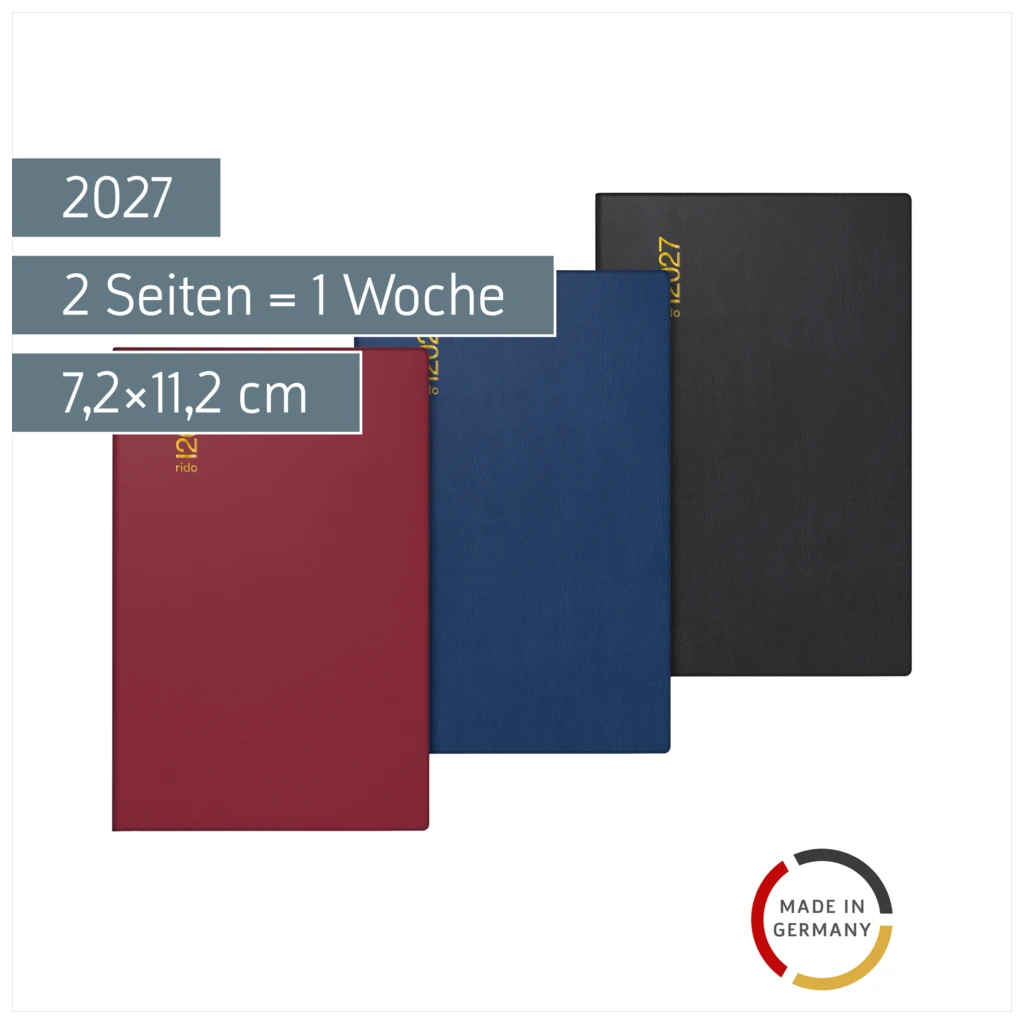 Taschenkalender Mod. partner/Industrie I 2027 | A7, Kunststoff, sortiert