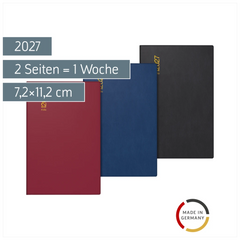 Taschenkalender Mod. partner/Industrie I 2027 | A7, Kunststoff, sortiert