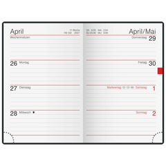 Taschenkalender Mod. partner/Industrie I 2027 | A7, Leder, dunkelrot