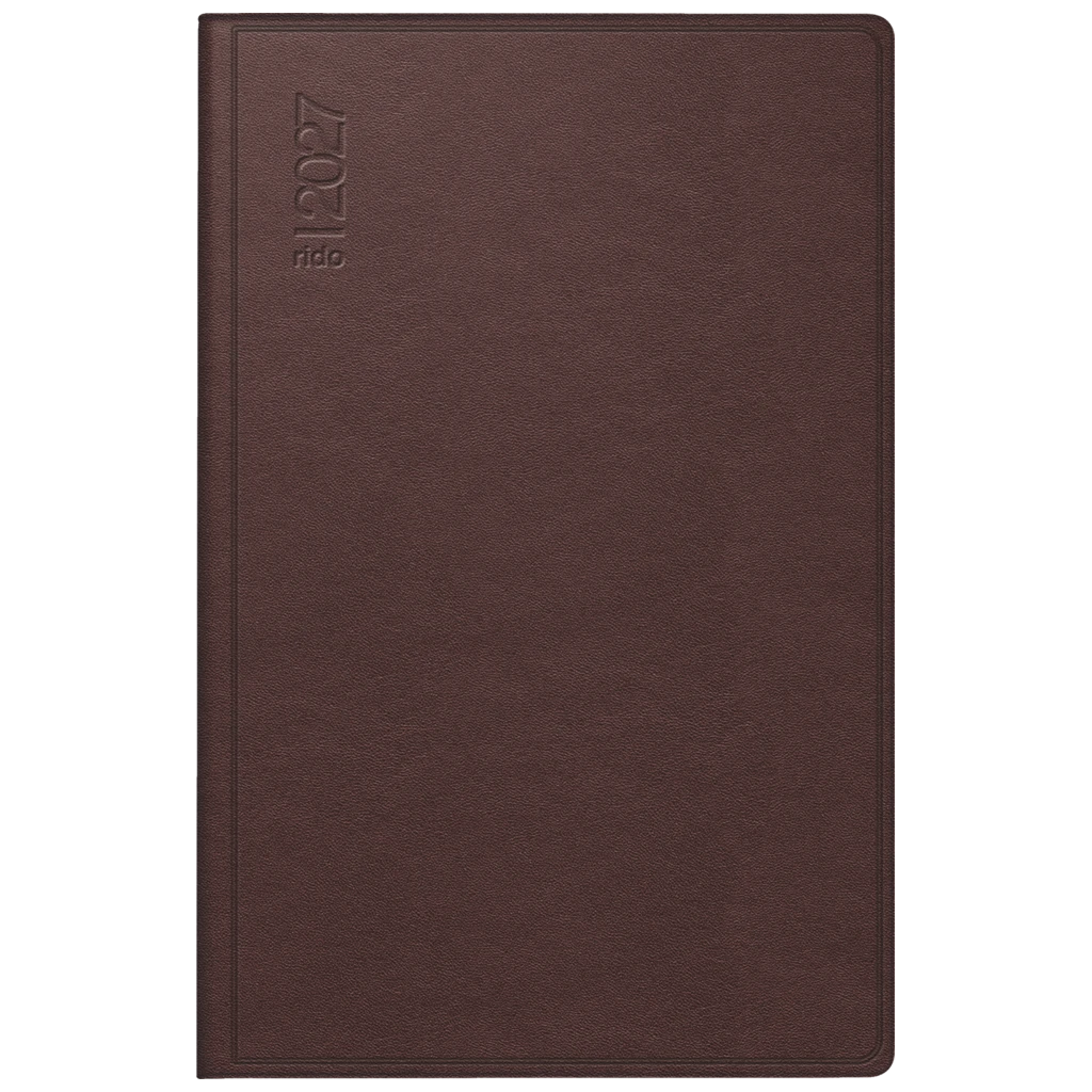 Taschenkalender Mod. partner/Industrie I 2027 | A7, Leder, dunkelrot