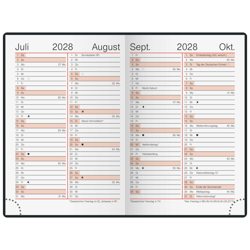 Taschenkalender Mod. partner/Industrie I 2027 | A7, Leder, schwarz