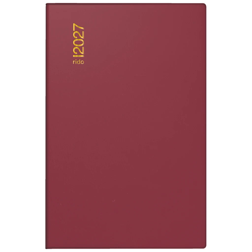 Taschenkalender Mod. Industrie II 2027 | A7, Kunststoff, bordeaux